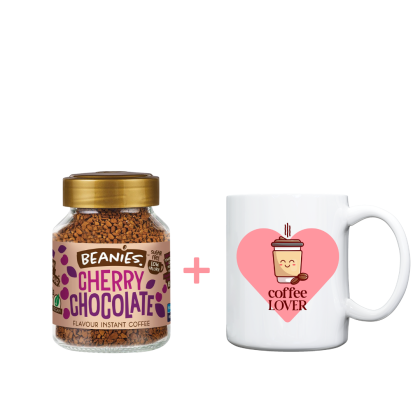 Сет Чаша COFFEE LOVER + Инстантно кафе BEANIES Cherry & Chocolate